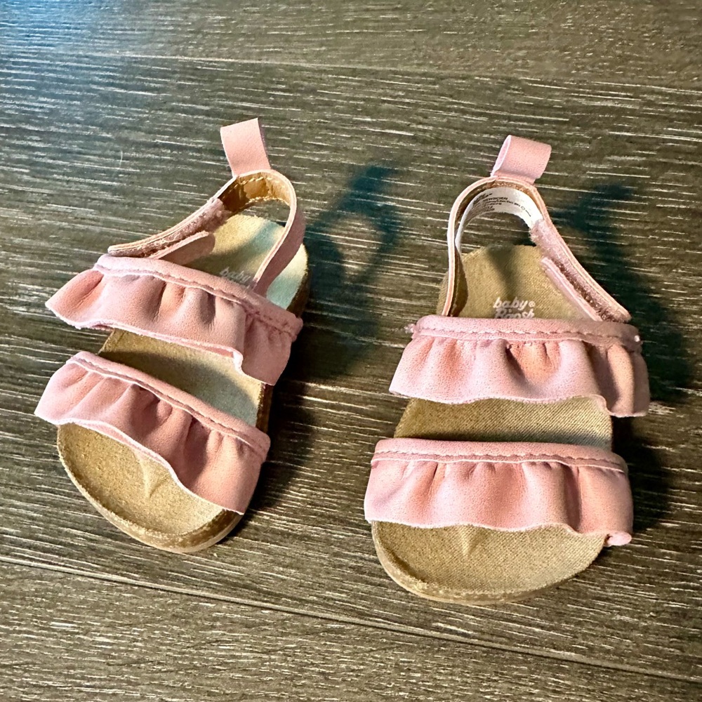Pink Ruffle Baby Girl Sandals